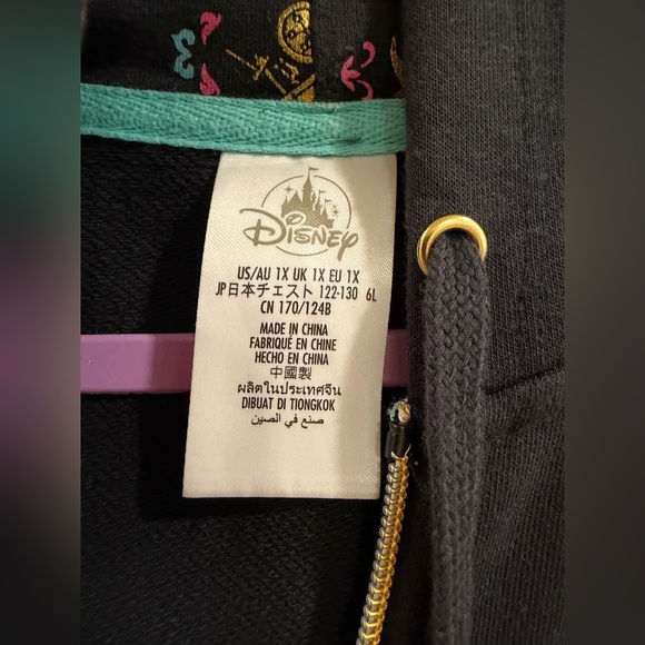 Disney Sleeping Beauty Castle Hoodie Women’s 1X Black Full Zip Disneyland - Picture 2 of 4
